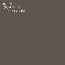 #5E574D - Fuscous Gray Color Image